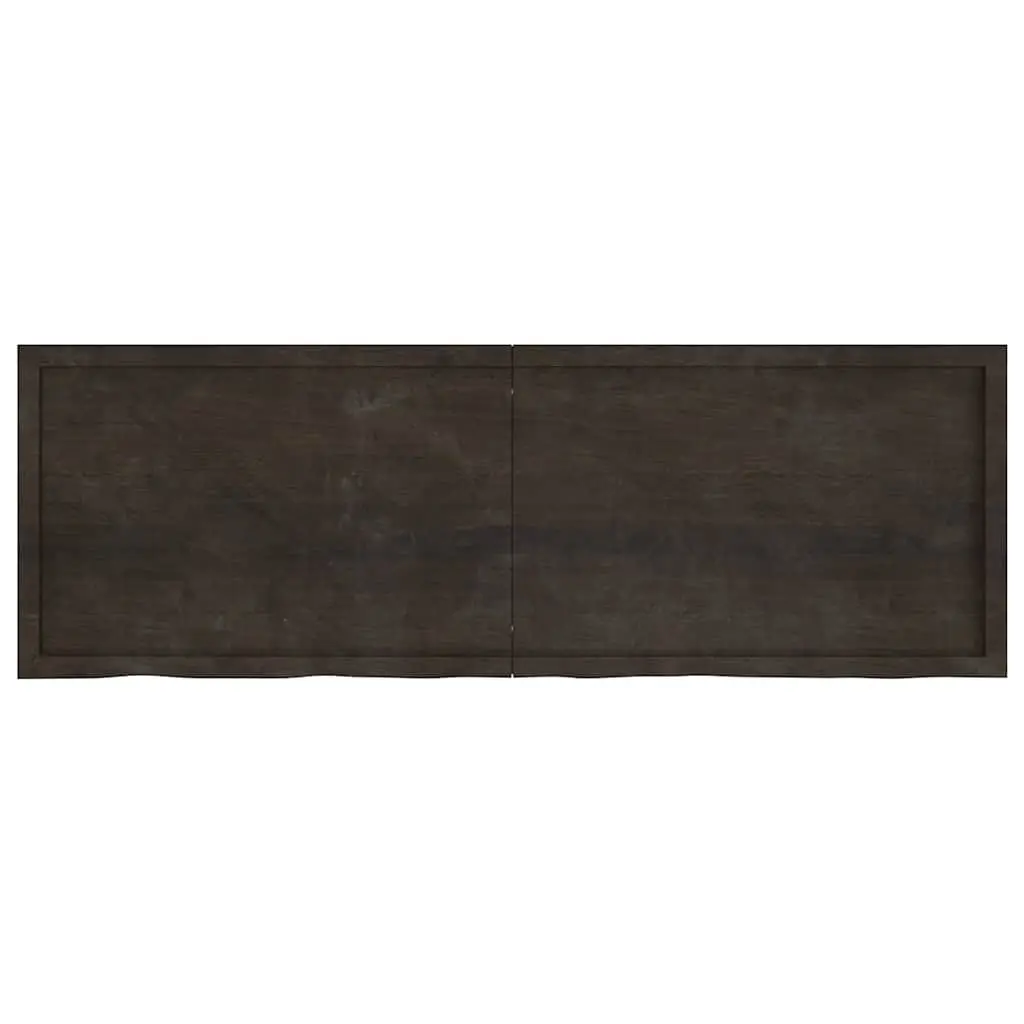 Wooden Table Top Solid Oak Brown 180x60cm Handcrafted Live Edge