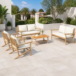 Create a Cozy Outdoor Space with This 5-Piece Lounge Set