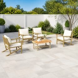 Friendly 5-Piece Bamboo Lounge Set for Your Outdoor Area