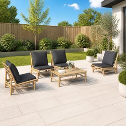 Join the Comfort of Outdoor Living with a 5-Piece Lounge Set