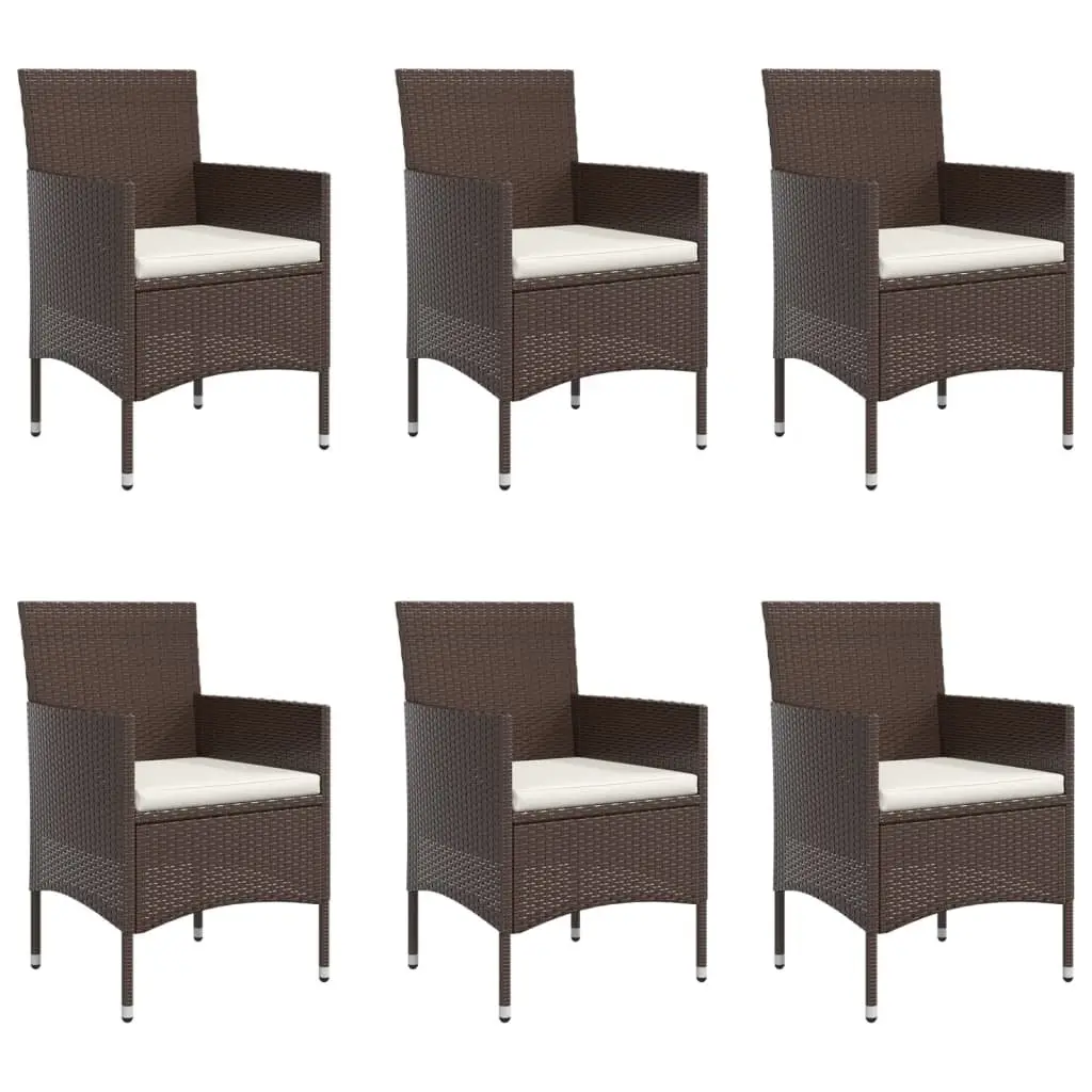 7 Piece Garden Dining Set with Cushioned Seating