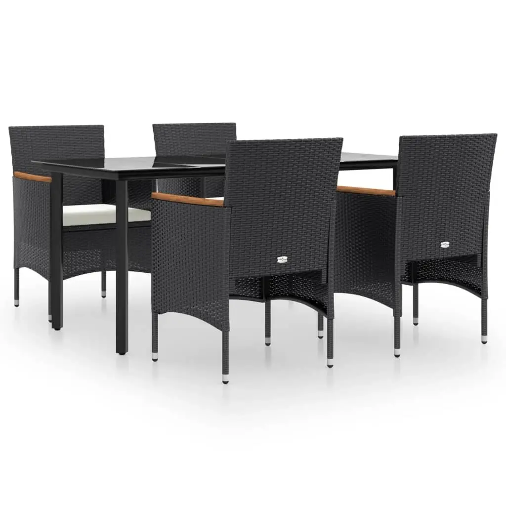 Outdoor Garden Dining Set 5 Piece Patio Furniture Table Chairs with Cushions