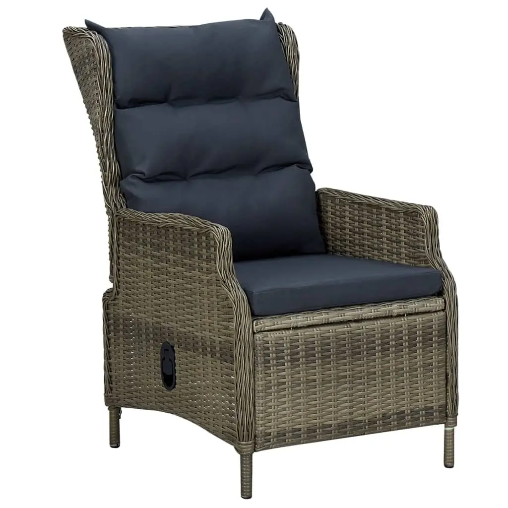 Garden Dining Set 7 Piece Brown Poly Rattan Outdoor Patio Furniture Table Chairs