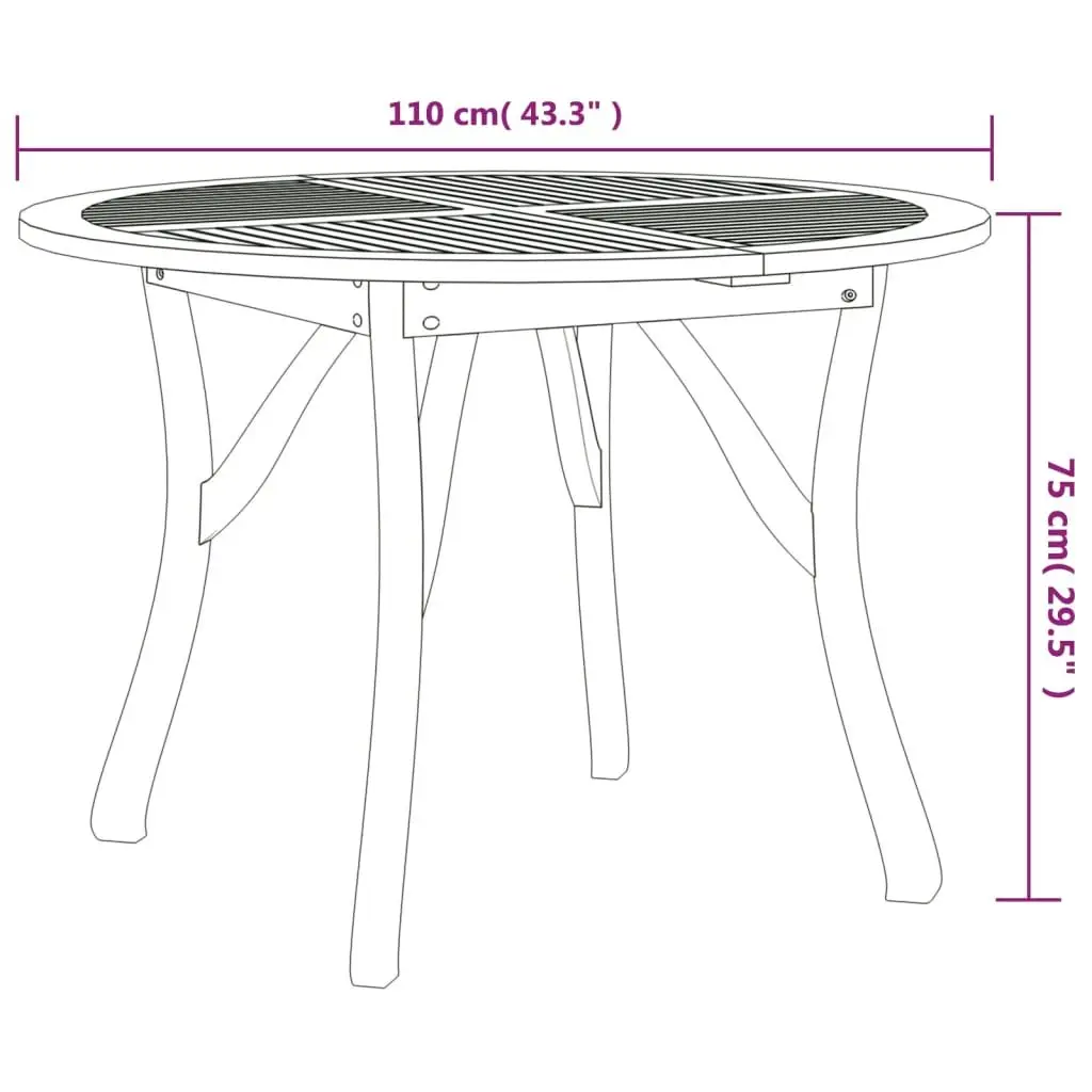 5 Piece Garden Dining Set for Outdoor Meals