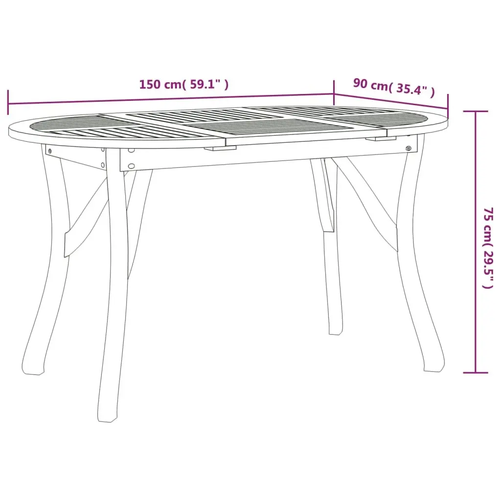 7 Piece Acacia Dining Set