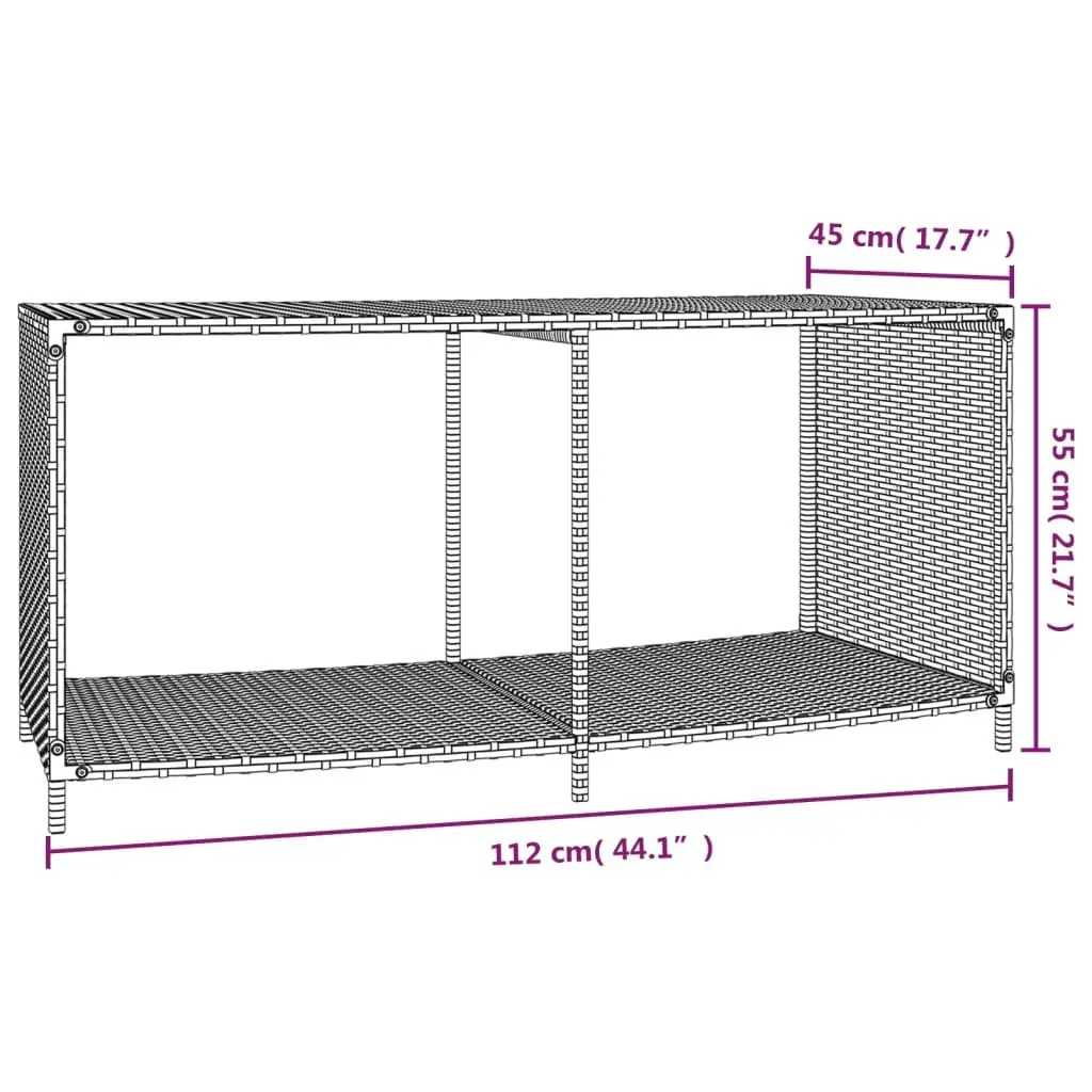 Black PE Rattan Acacia Wood Spa Enclosure with Storage Hot Tub Surround