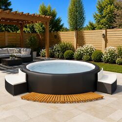 Friendly Hot Tub Surround for Relaxation and Style