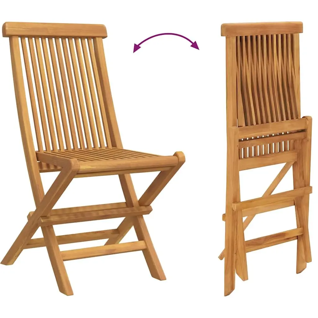 Garden Dining Set 7 Pieces Brown Teak Wood Outdoor Table Chairs Furniture