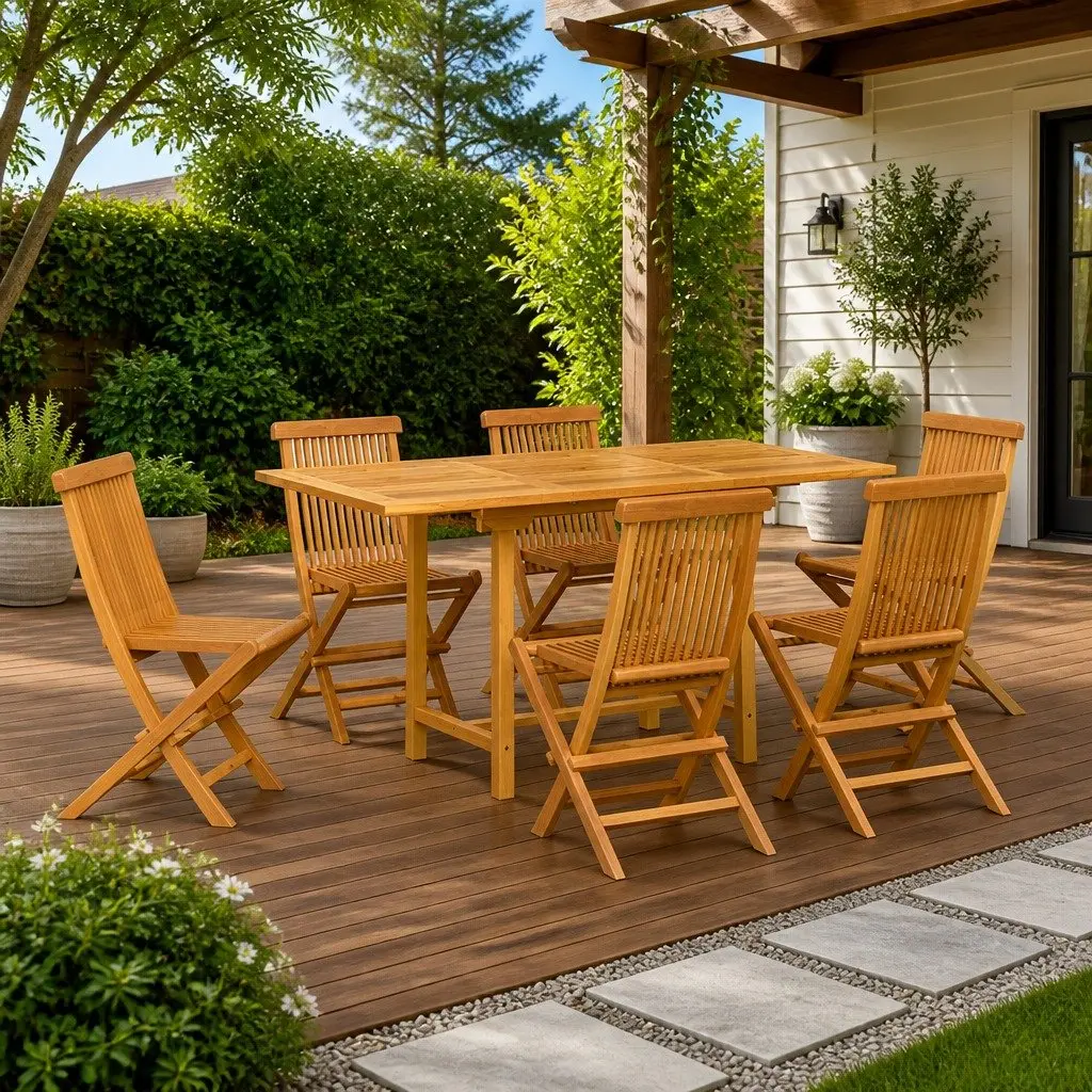 7-Piece Teak Dining Set