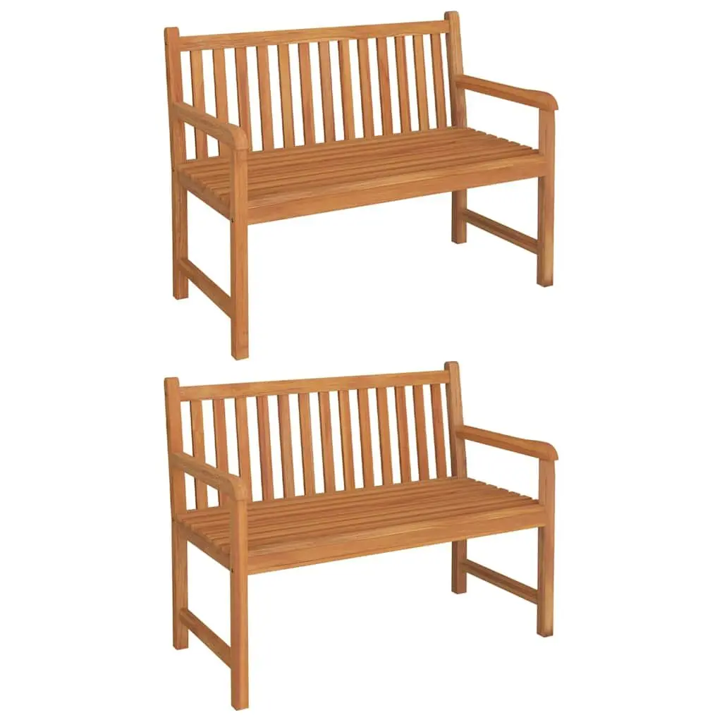 Garden Dining Set 3 Piece Outdoor Furniture Brown Solid Wood Table Benches