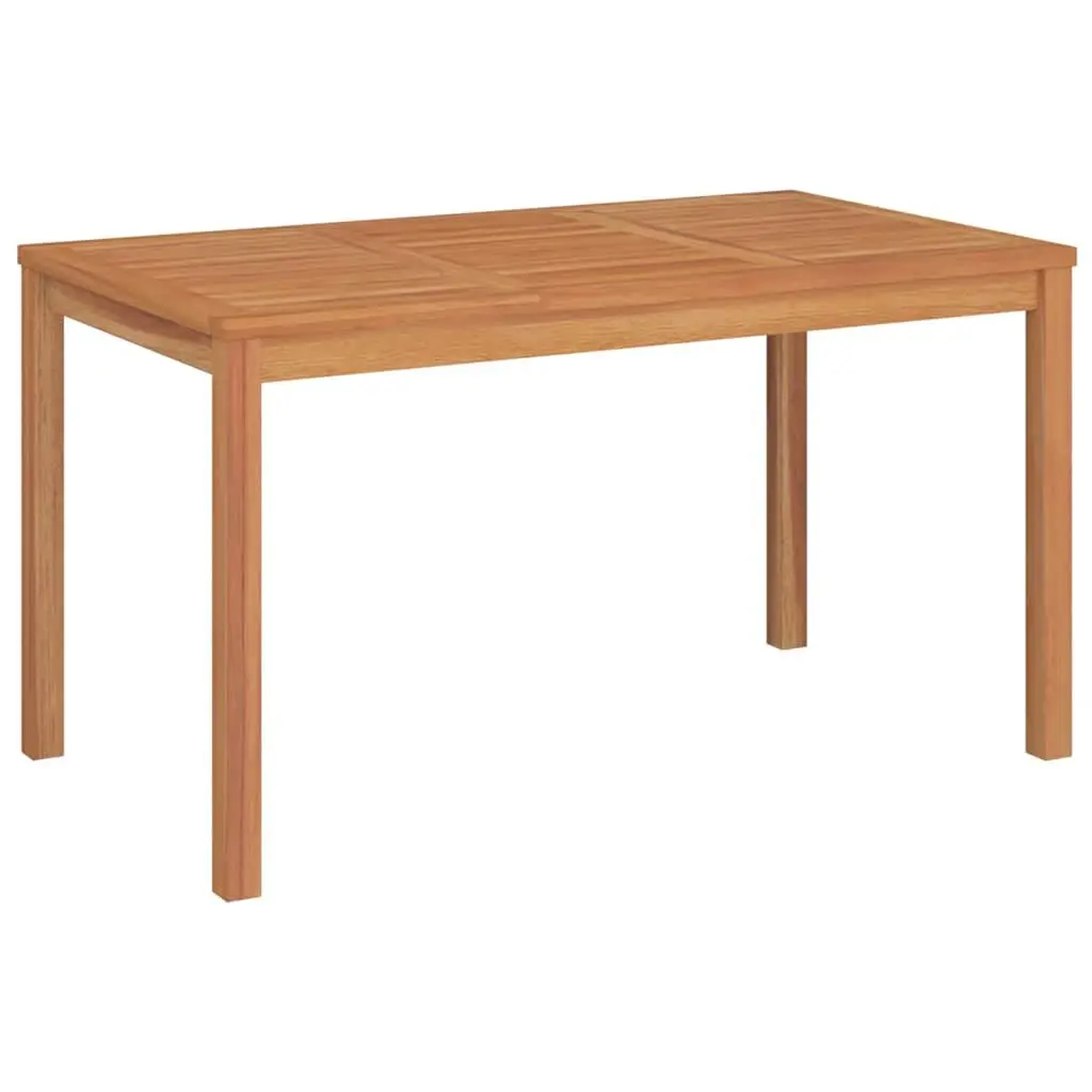 Teak Wood Outdoor Dining Set 5 Piece Garden Furniture Table Benches Chairs