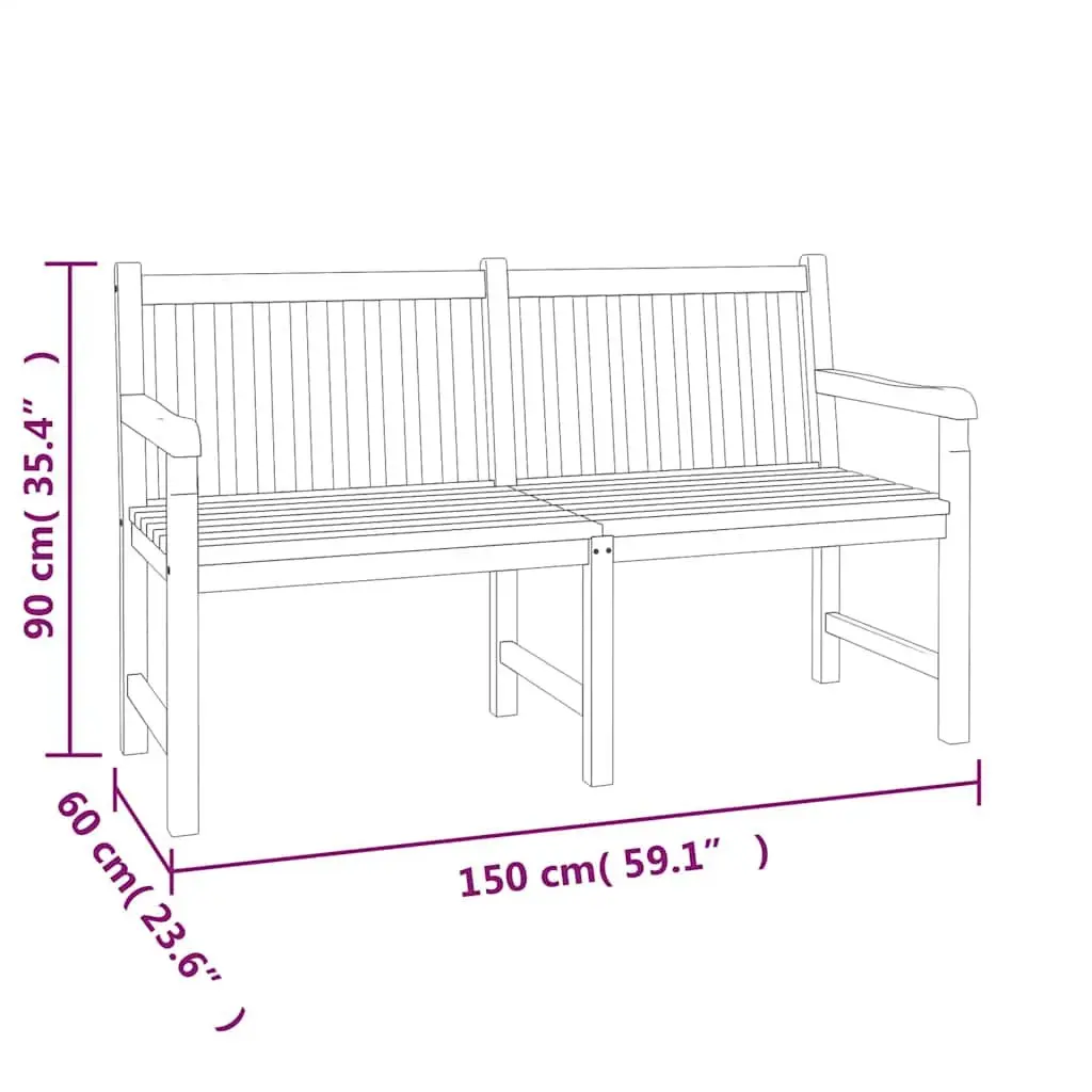 Garden Dining Set Brown Solid Teak Wood 4 Piece Outdoor Furniture Table Bench Chairs