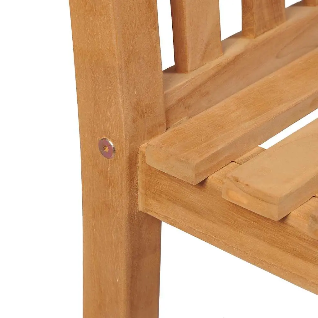 4 Piece Garden Dining Set Solid Teak Wood Table Bench Chairs Outdoor Furniture