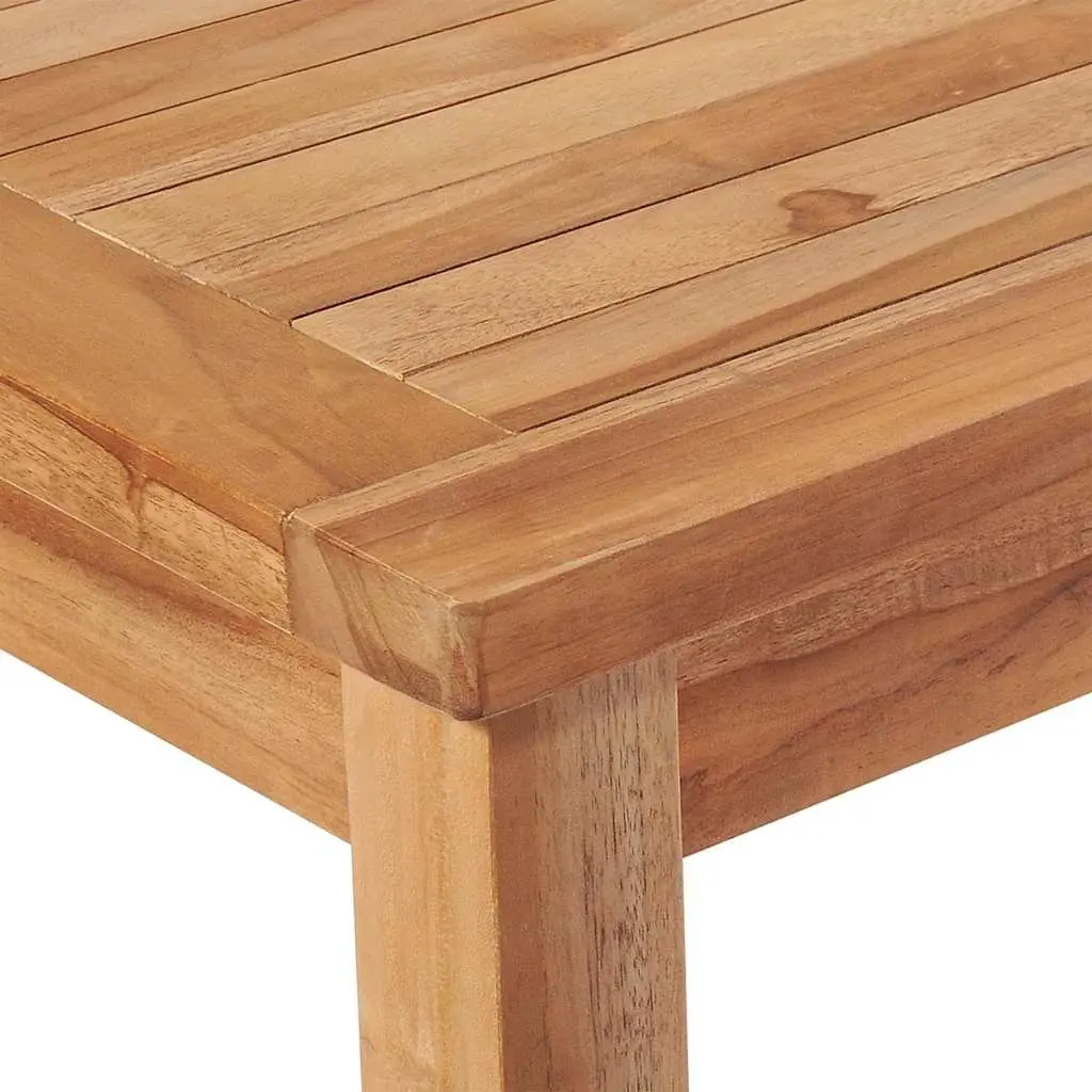 4 Piece Garden Dining Set Solid Teak Wood Table Bench Chairs Outdoor Furniture