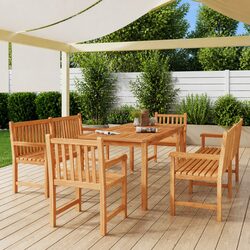 Join Friends Outside with a 5 Piece Teak Dining Set