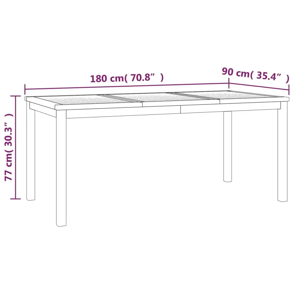 Garden Dining Set 3 Piece Outdoor Furniture Teak Wood Table Benches Patio