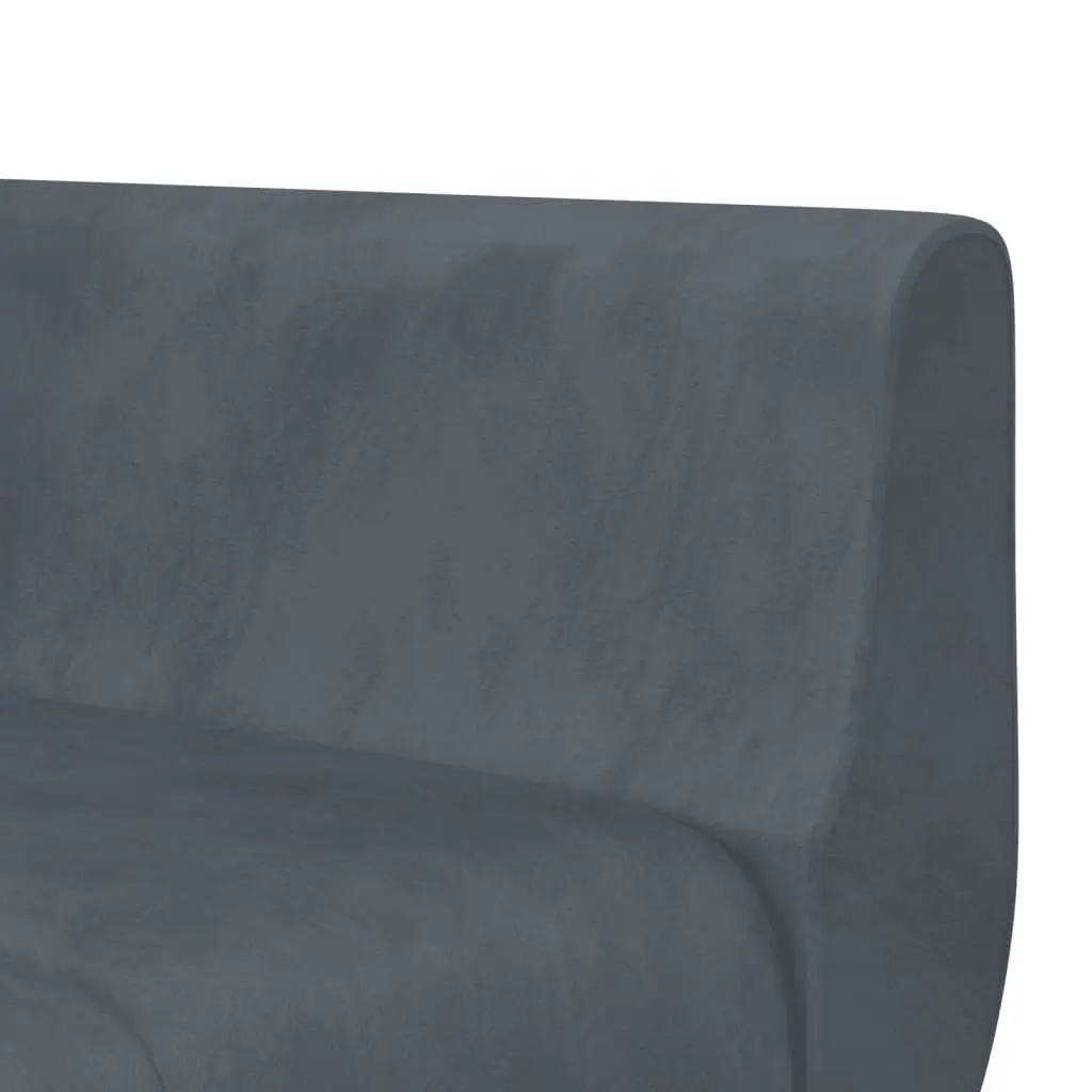 L-Shaped Sofa Bed Convertible Grey 275x140x70cm Velvet 3-Position Sleeper Couch