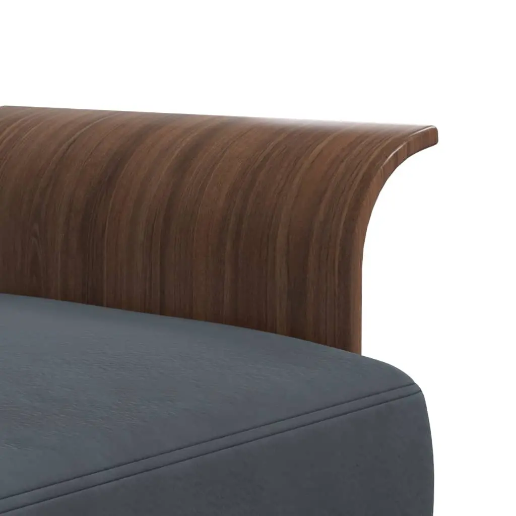 L-Shaped Sofa Bed Grey Convertible Sleeper Couch with Foldable Tea Table