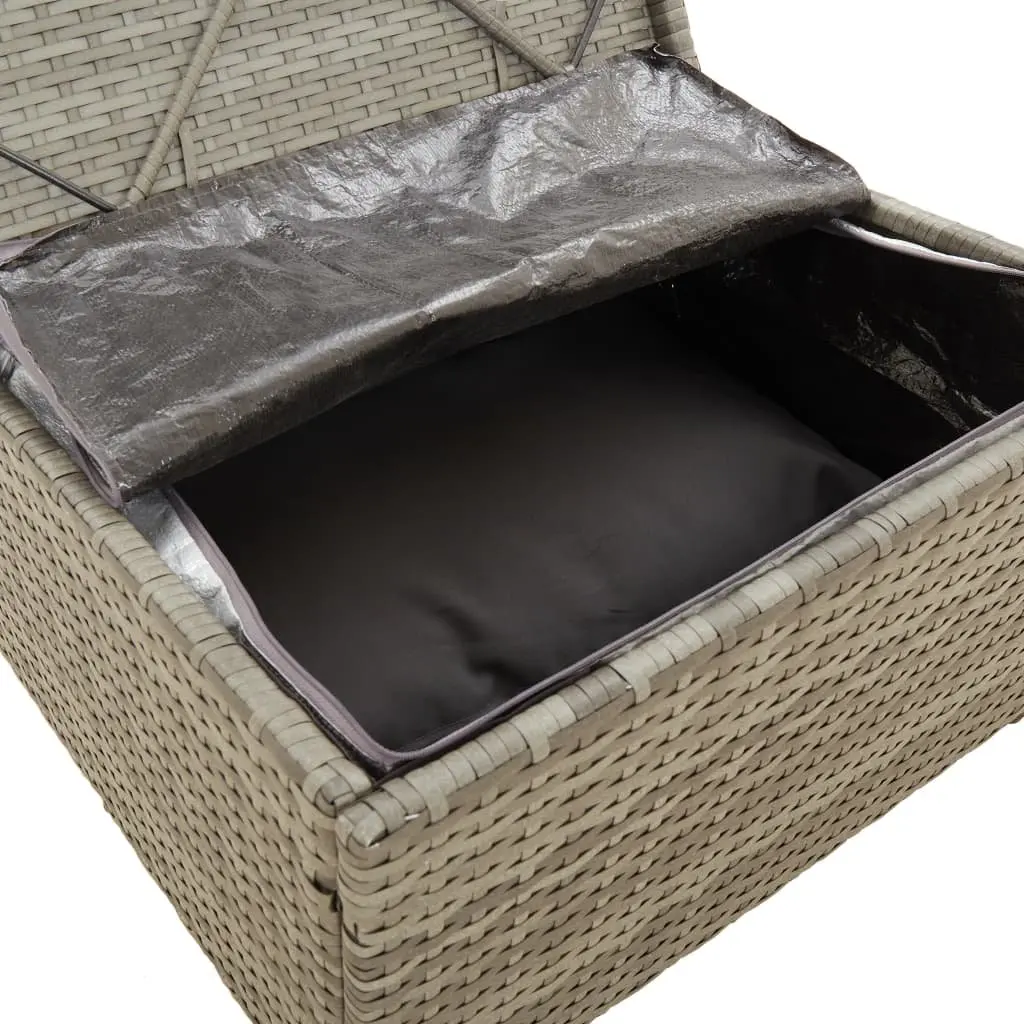 6 Piece Outdoor Furniture Set Garden Lounge Durable Steel Frame Grey Poly Rattan with Cushions
