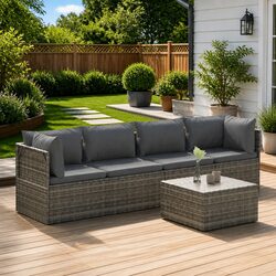 Friendly 5 Piece Garden Lounge Set in Grey