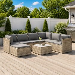 Your Perfect Outdoor Companion: 8-Piece Lounge Set