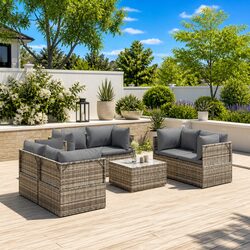 Friendly 7 Piece Garden Lounge Set with Cushions