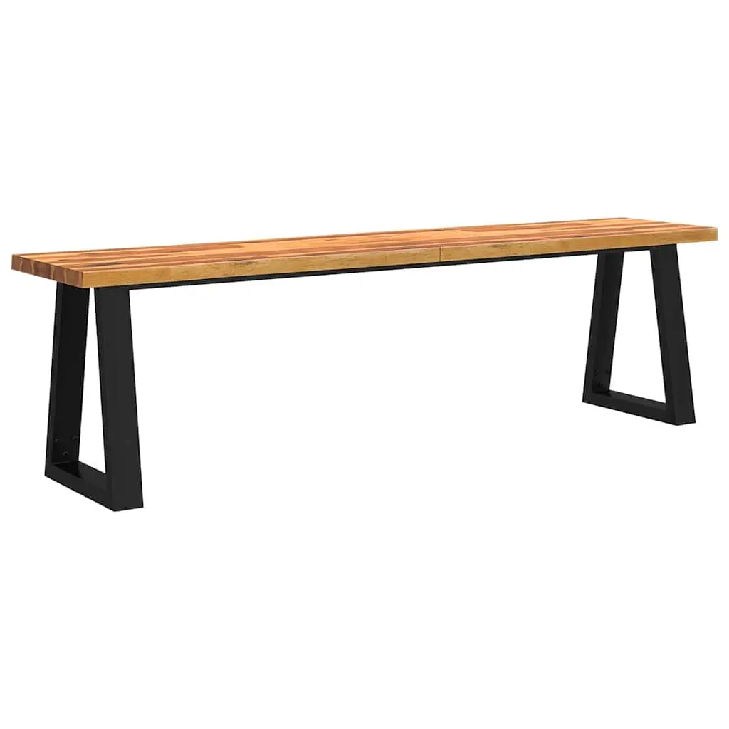 Dining Set Solid Wood Live Edge 3 Piece Brown