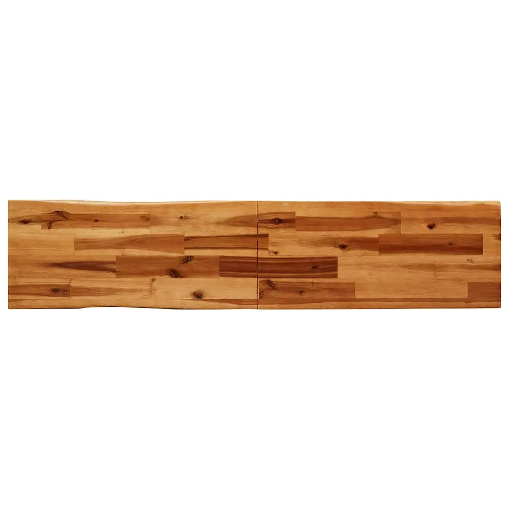 Dining Set Solid Wood Live Edge 3 Piece Brown