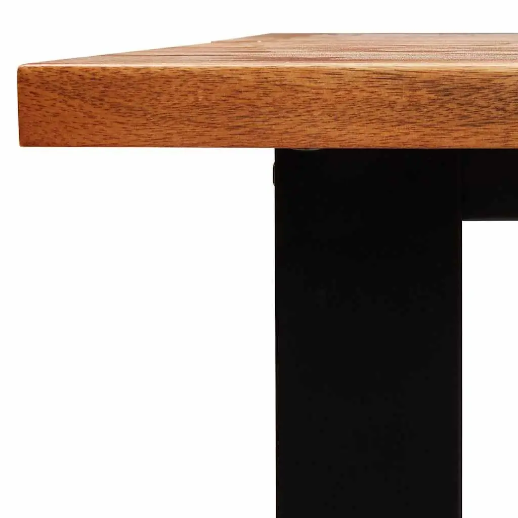 Dining Set Solid Wood Live Edge 3 Piece Brown