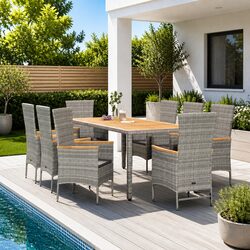Friendly 9-Piece Outdoor Dining Set with Cushions