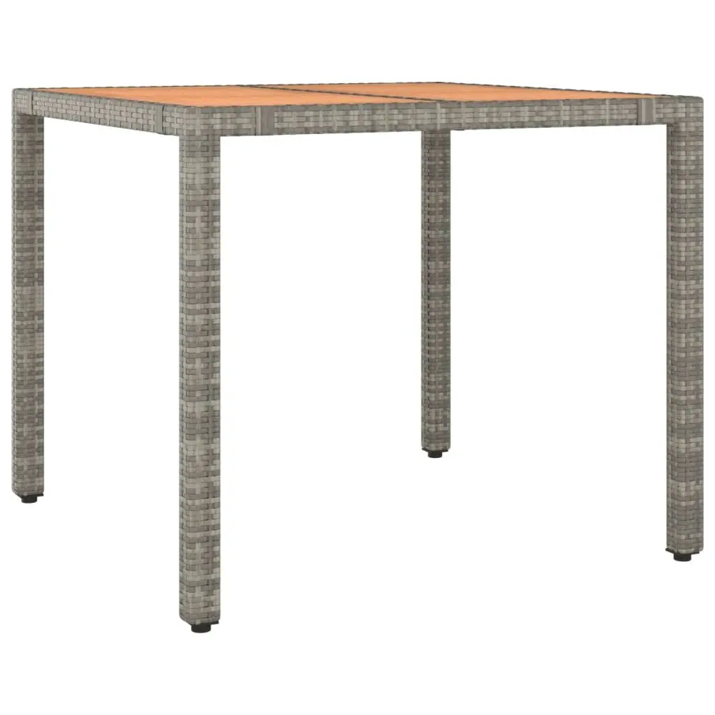 5 Piece Outdoor Garden Dining Set Grey Poly Rattan Chairs Table Cushions