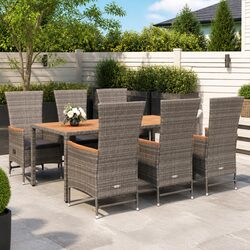Friendly 7 Piece Outdoor Dining Set with Cushions