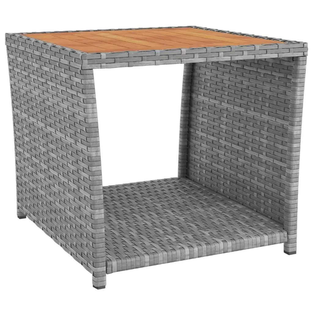 Garden Lounge Set 3 Piece Grey Poly Rattan Outdoor Furniture Patio Seating