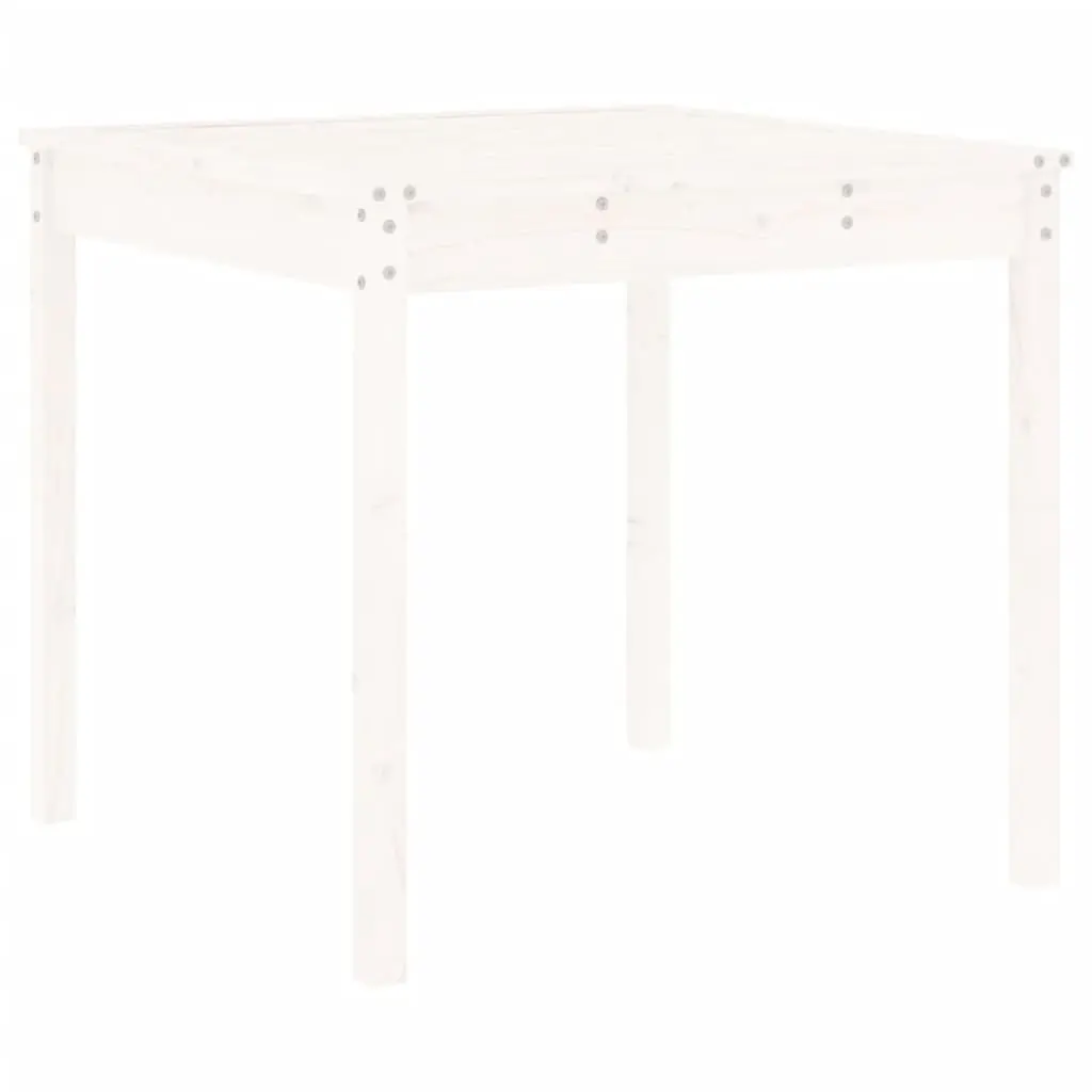 5 Piece Garden Dining Set Solid Pine Wood White Outdoor Furniture