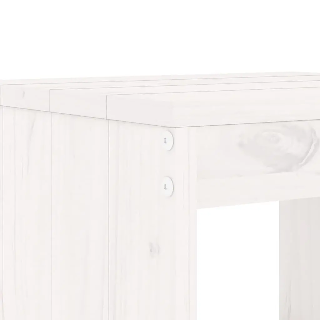 5 Piece Garden Dining Set Solid Pine Wood White Outdoor Furniture