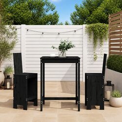 Your Ideal Outdoor Bar Set in Black Wood
