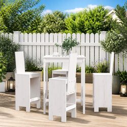 Friendly 5 Piece Wooden Garden Bar Set for You