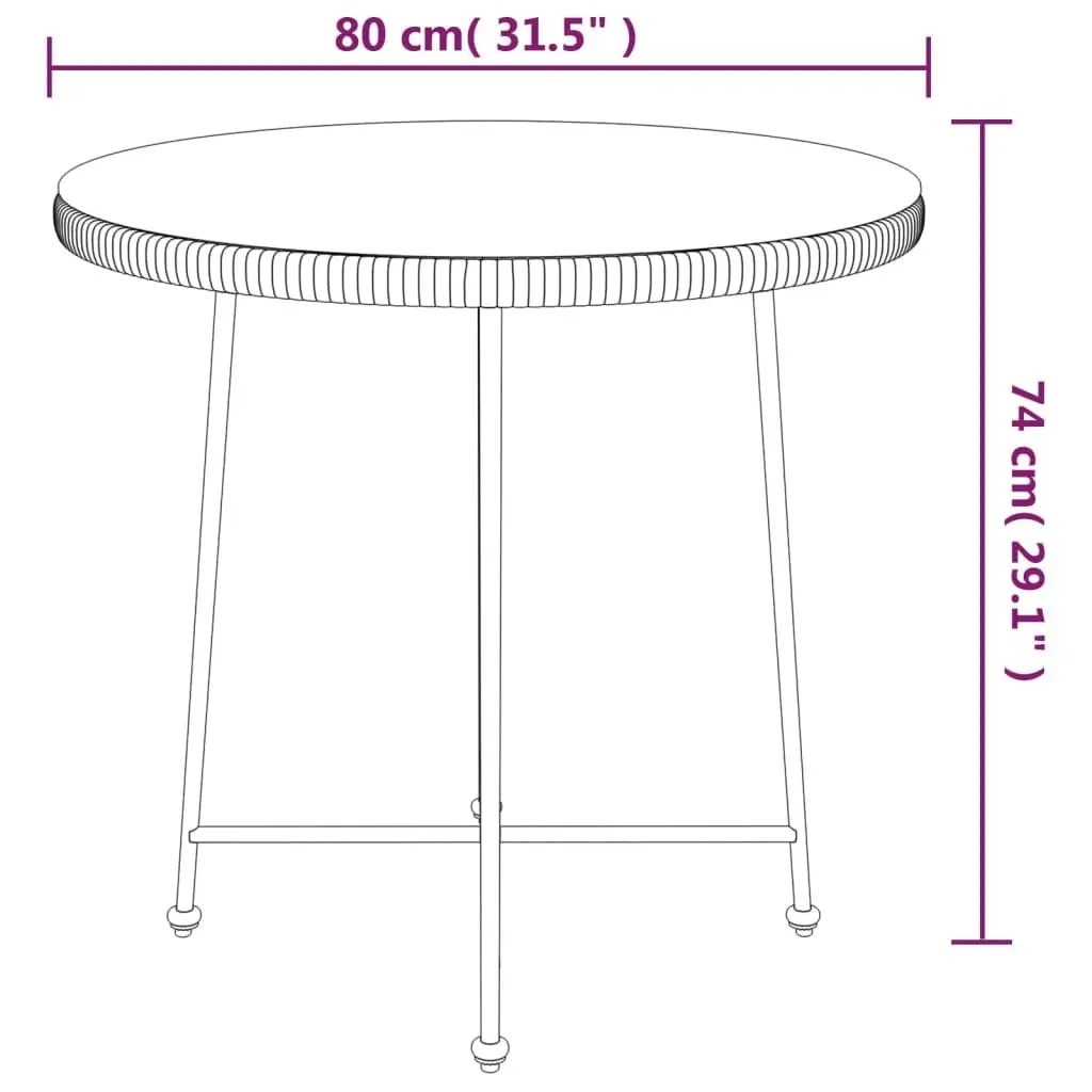 5 Piece Garden Dining Set for Outdoors