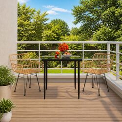 Friendly 3-Piece Garden Dining Set for Your Patio