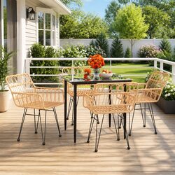 Friendly 5 Piece Garden Dining Set for Your Outdoor Needs