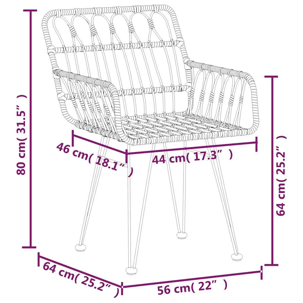 5 Piece Garden Dining Set