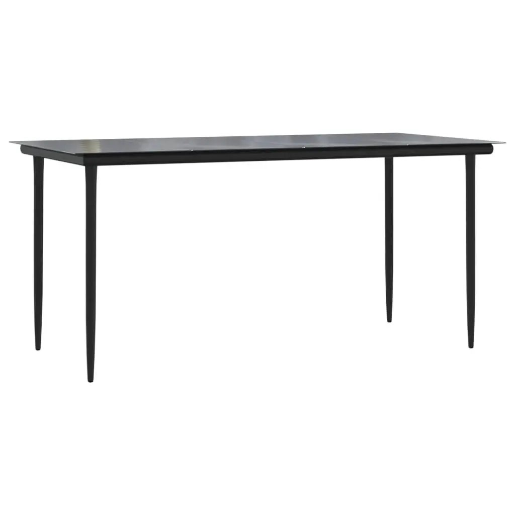 5-Piece Black Outdoor Dining Set