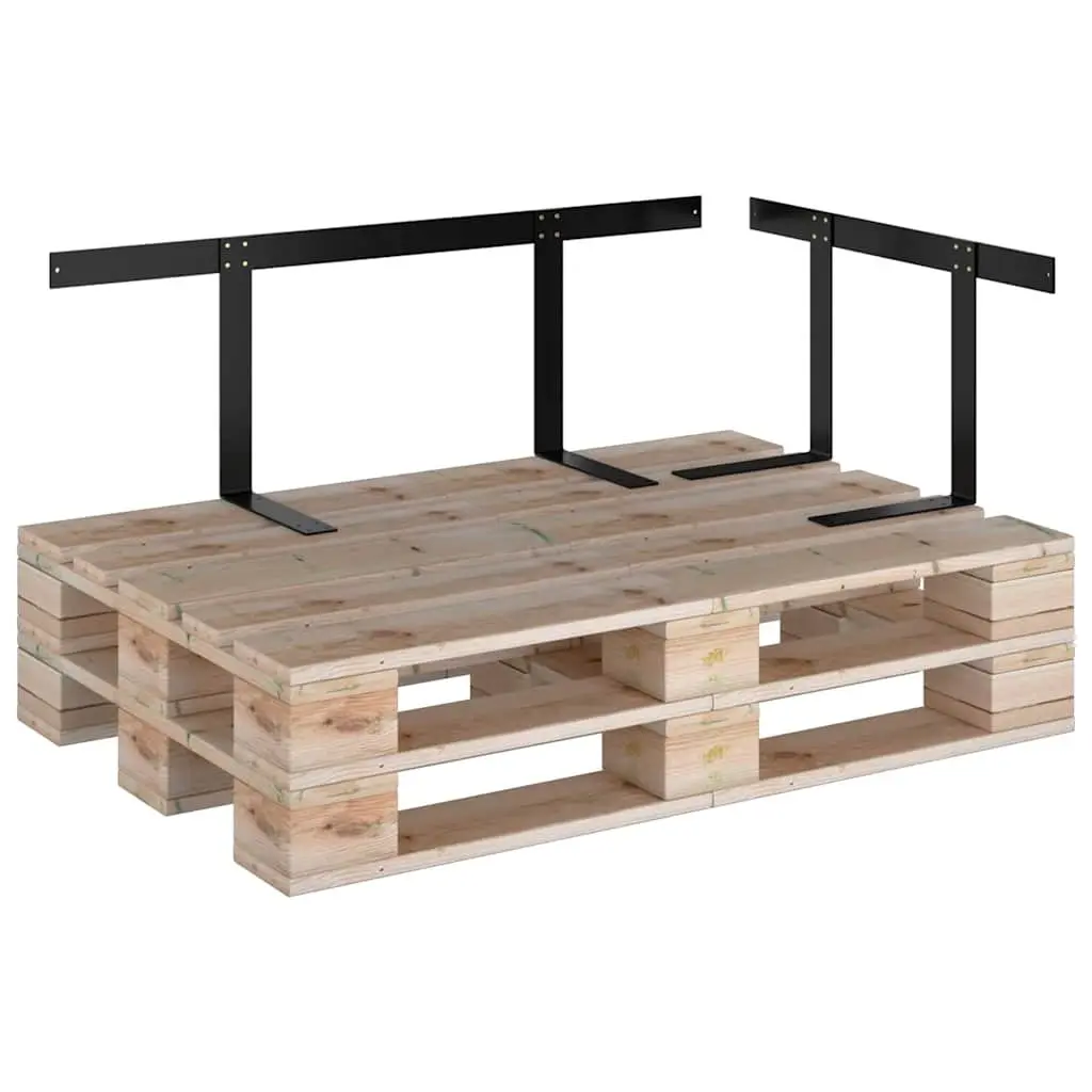 Pallet Sofa Backrest Adjustable Weather-Resistant Iron 110cm Black