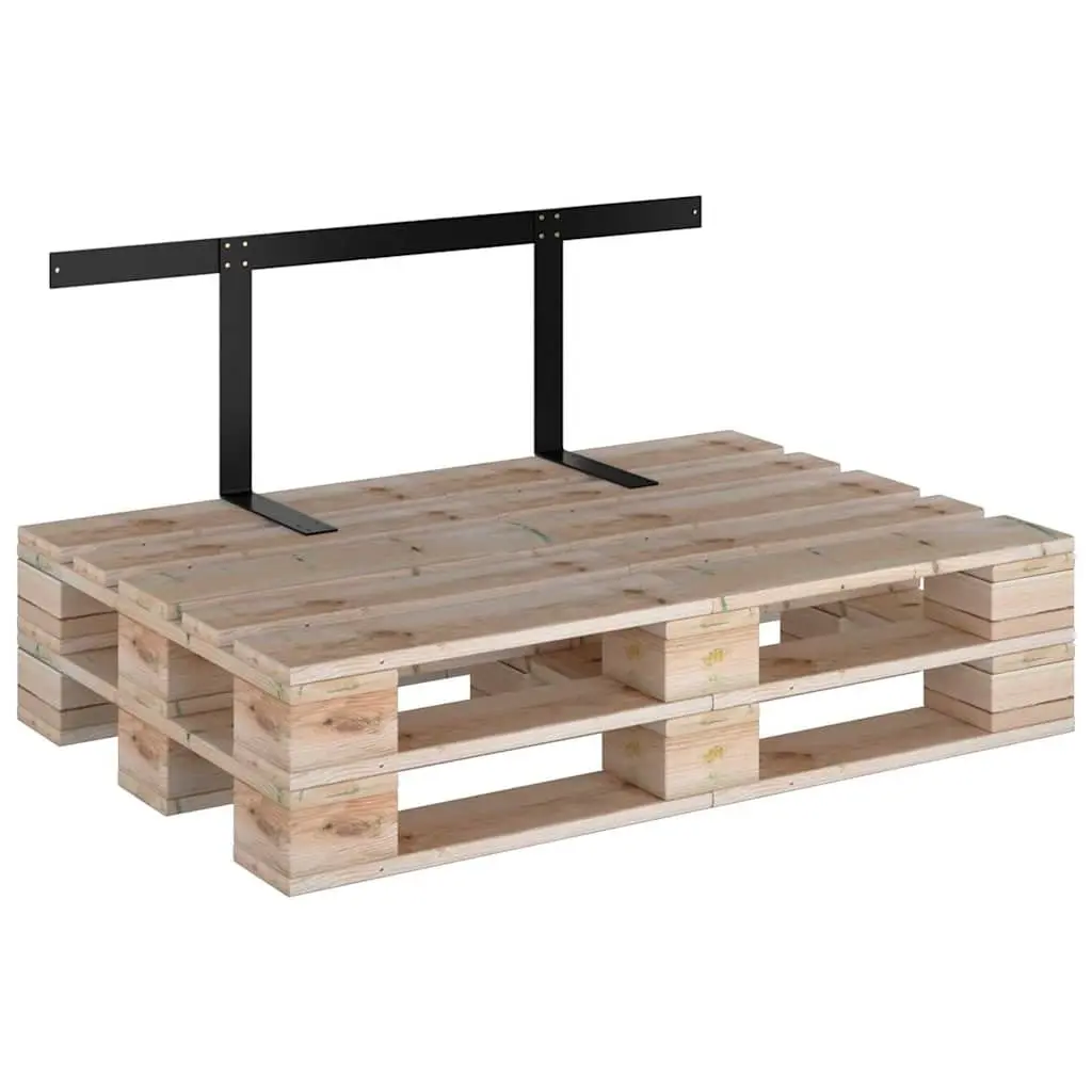 Pallet Sofa Backrest Adjustable Weather-Resistant Iron 110cm Black