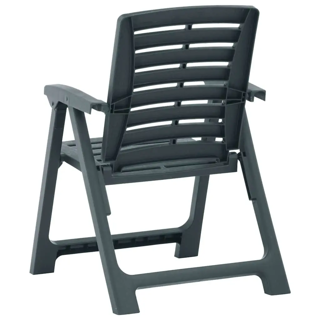 Outdoor Chairs Set of 4 Plastic Garden Seating Patio Furniture Green Lightweight