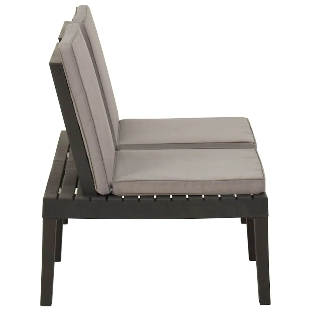 Outdoor Lounge Bench with Cushions
