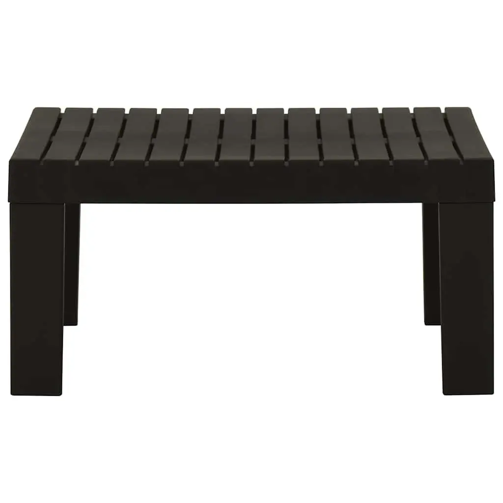 Garden Lounge Table Lightweight Portable Grey Plastic Outdoor Furniture
