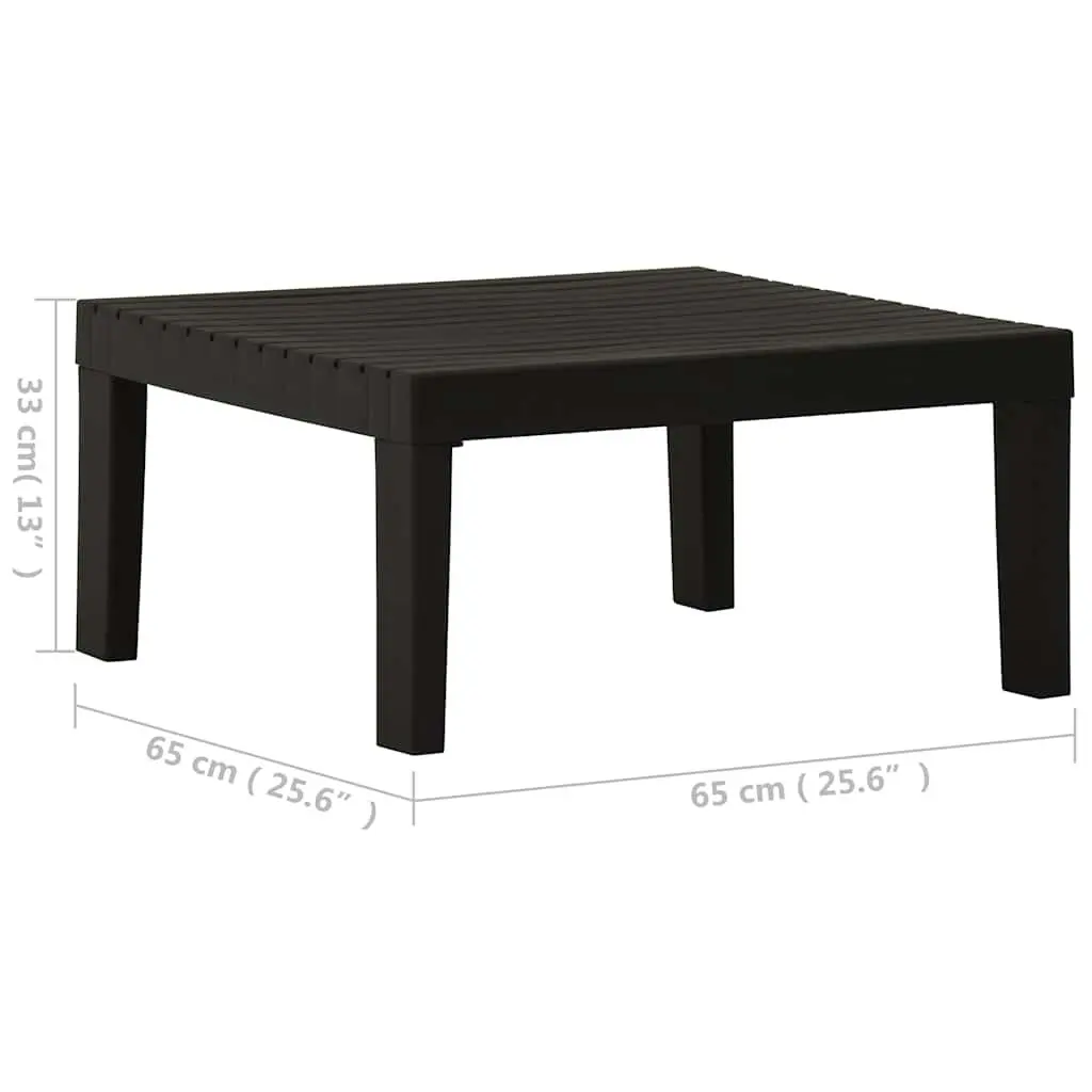 2 Piece Grey Garden Lounge Set Cushioned Seating with Table