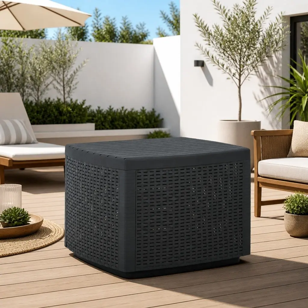 Grey Garden Table for Outdoor Enjoyment 53x53x40cm