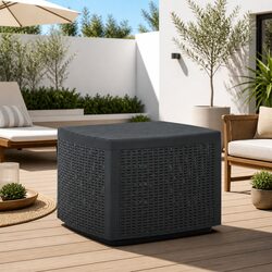 Garden Table Grey 53x53x40cm Outdoor Patio Coffee Lounge Furniture Plastic